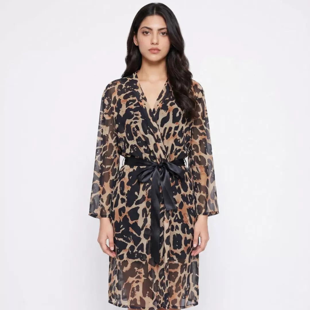 Women’s Leoniva Gown Set – Soft Satin Nightwear