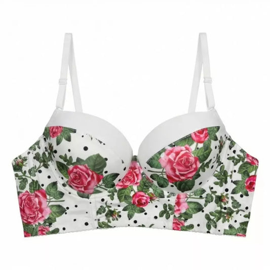 Women’s Floral Comfort Padded Bra – Soft Everyday Support Bra