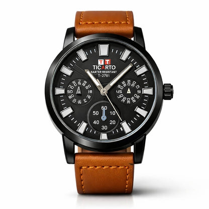 Ticarto T-2761 Premium Chronograph Leather Watch