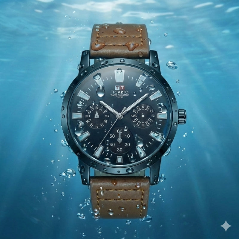 Ticarto T-2761 Premium Chronograph Leather Watch