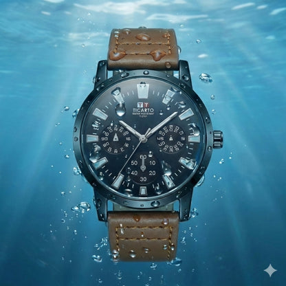Ticarto T-2761 Premium Chronograph Leather Watch