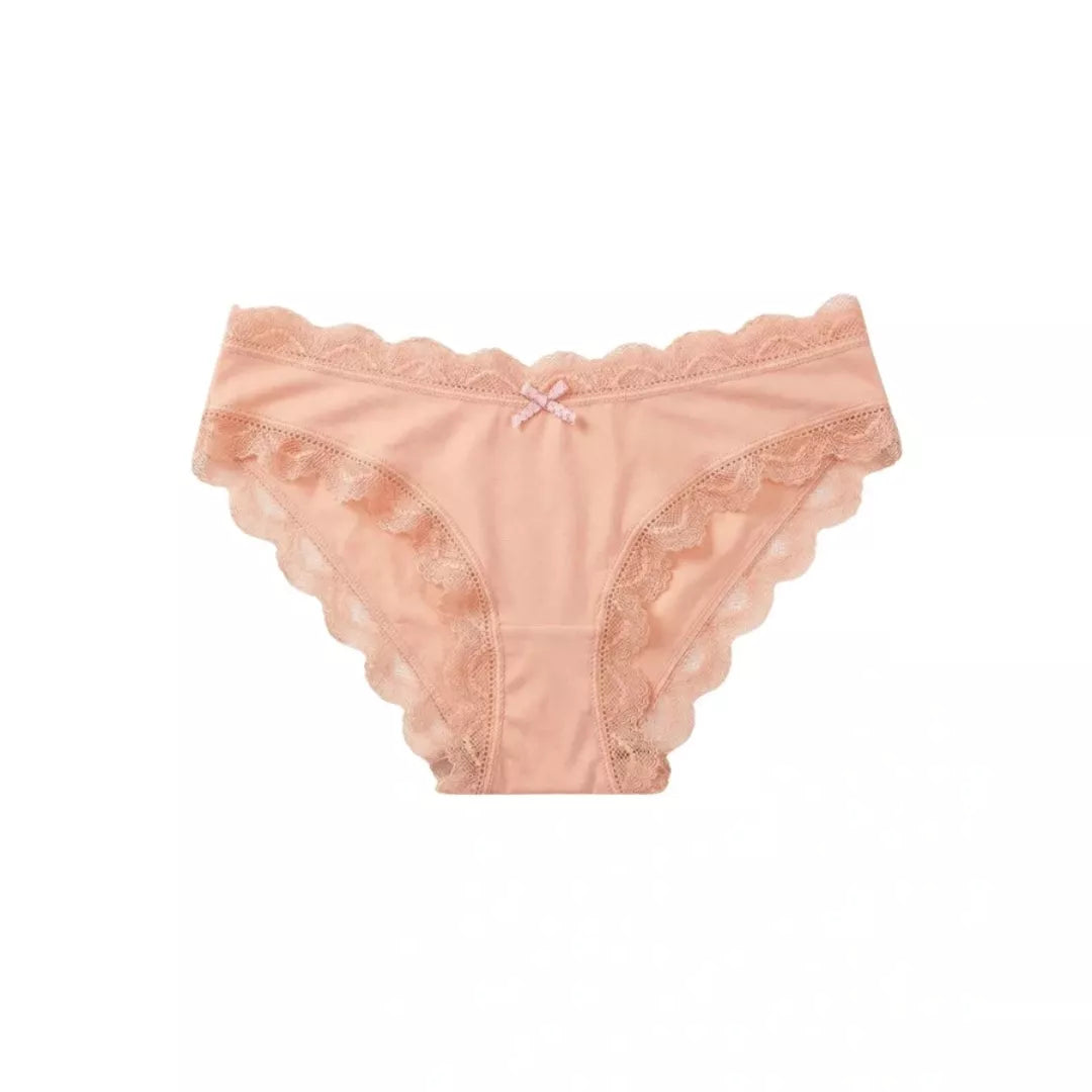Women’s Lush Lace Peach Cotton Bikini Panty – Soft Daily Wear