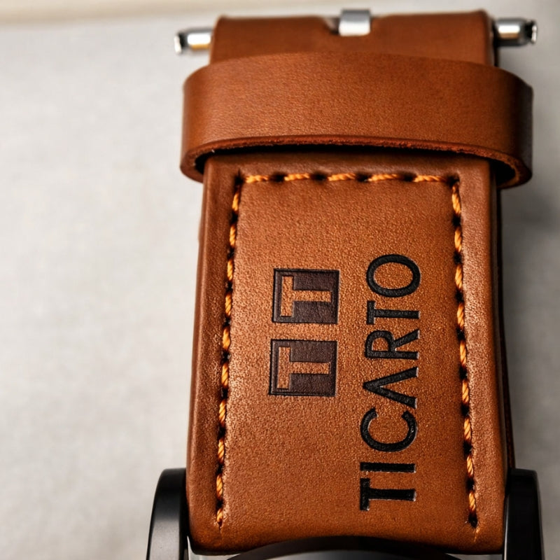 Ticarto T-2761 Premium Chronograph Leather Watch