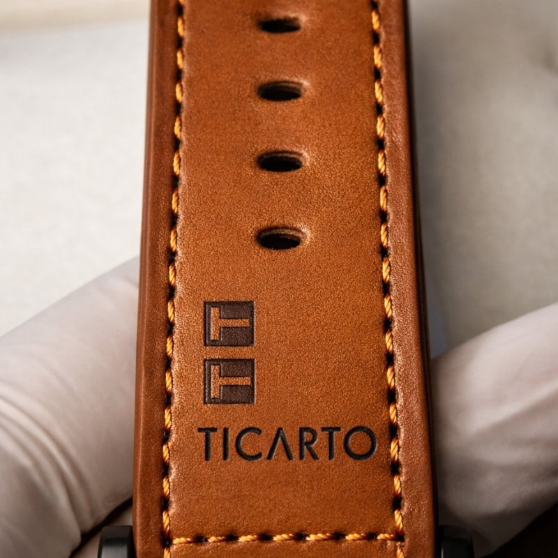 Ticarto T-2761 Premium Chronograph Leather Watch