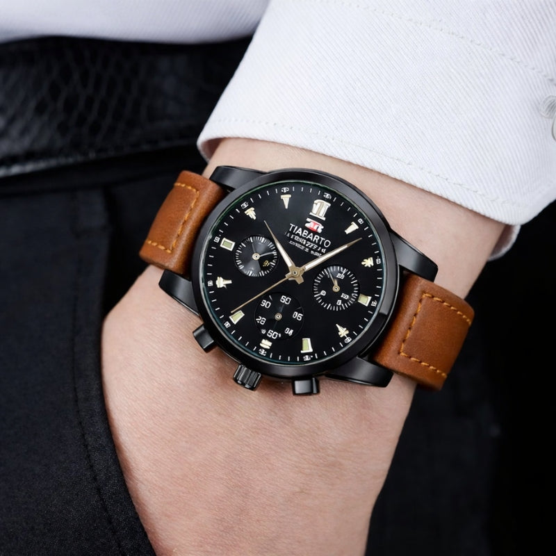 Ticarto T-2761 Premium Chronograph Leather Watch
