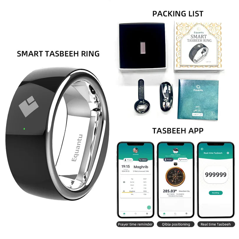 Islamic Smart Zikr Ring with Digital Counter – QB708